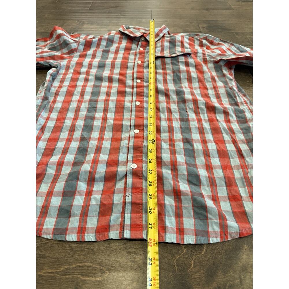 Mountain Hardwear Mens Multicolor Plaid Short Sleeve Button Up Shirt Size L - Picture 8 of 9